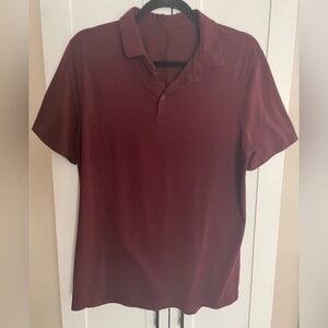 Lululemon Burgundy Polo Shirt 🐙 Size Large